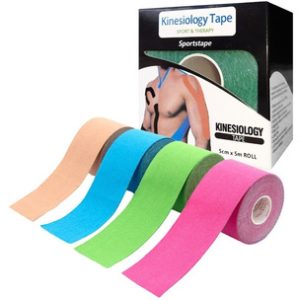 Fita Kinesio Tape Bandagem Funcional Elástica Adesiva Sports cores variadas